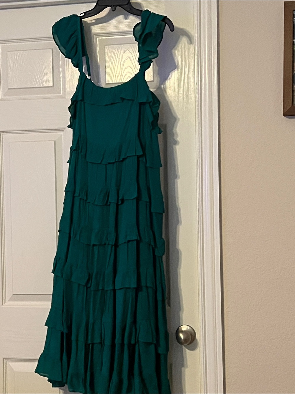 Teal Ruffle Tiered Sleeveless Dress - Women